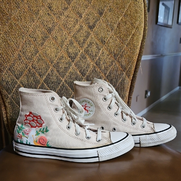Converse Shoes - Converse Chuck Taylor All Star Hi Embroidered Mushroom High Top Sneakers Shoes